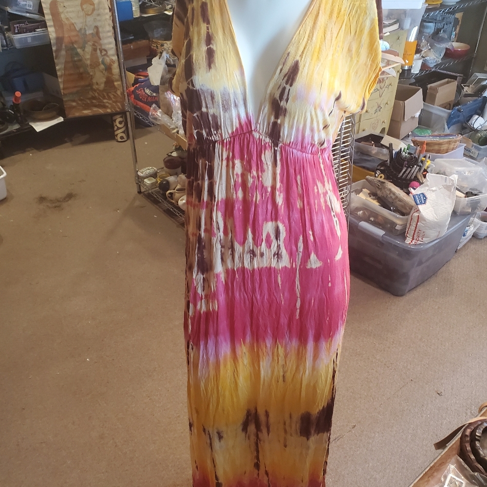 Style Biz USA long soft cotton tie dye dress